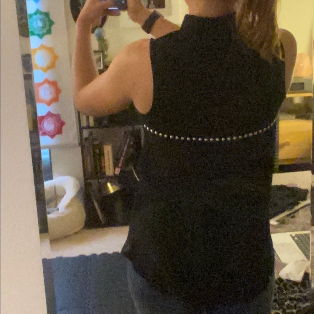 Black Sheer Studded Blouse